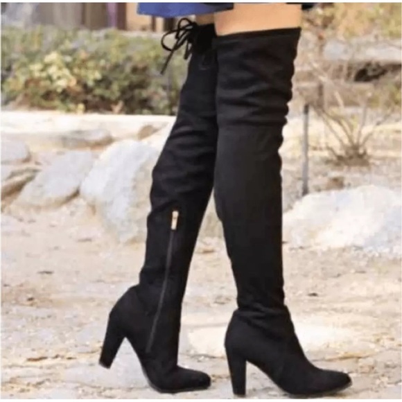 Catherine black over the knee boots size 10 - Picture 1 of 8